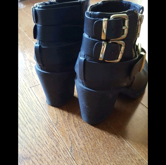 Black buckle booties EU 37/ US 6 - Picture 3 of 8